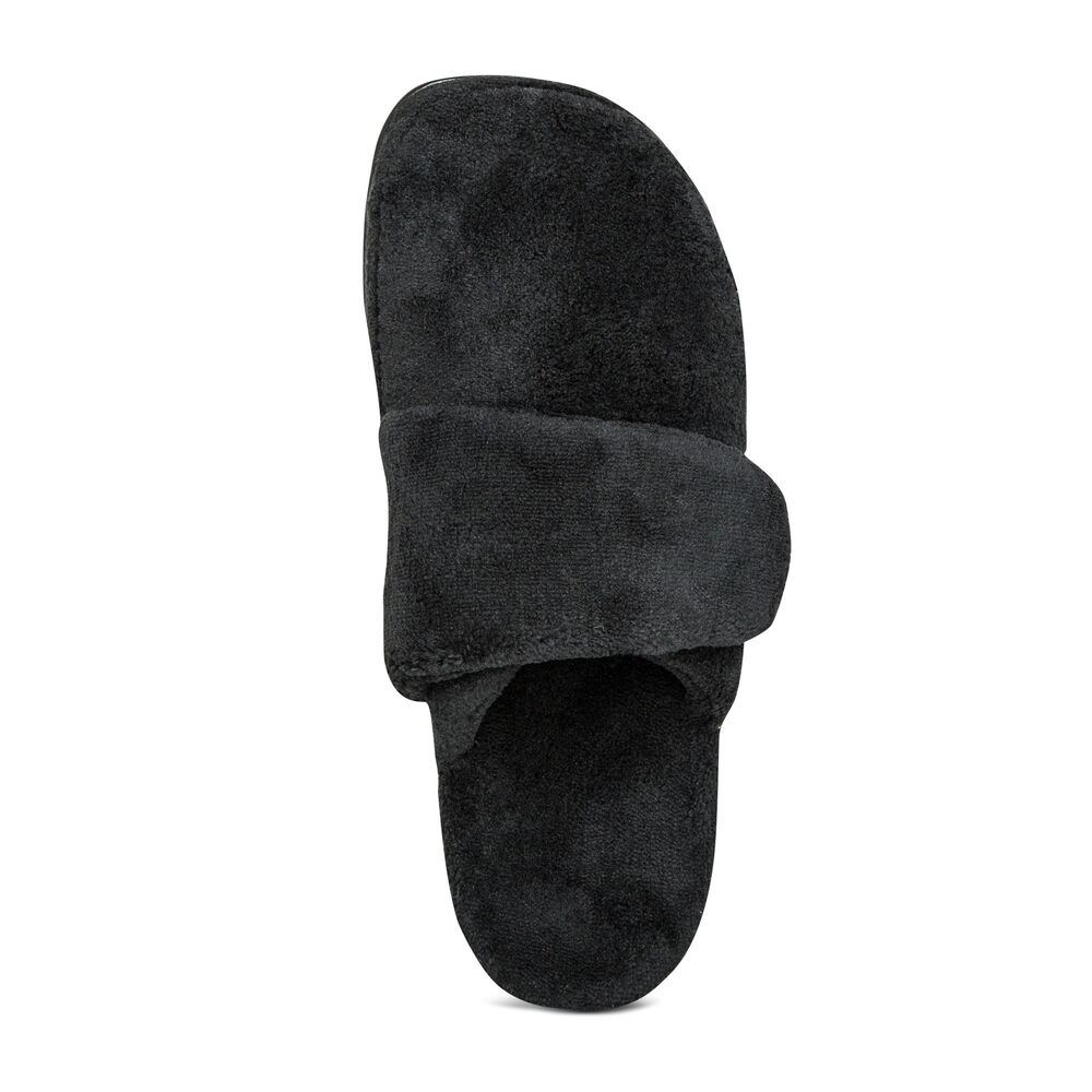 Aetrex Women's Mandy Closed Toe Slippers - Black | USA WY7763T